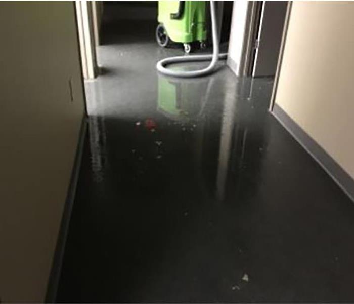 Wet floors at a business