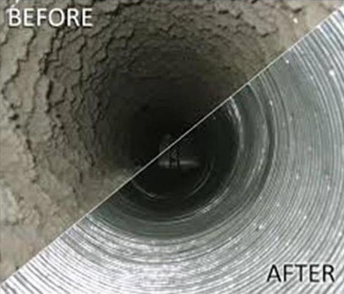 before and after image of dirty duct